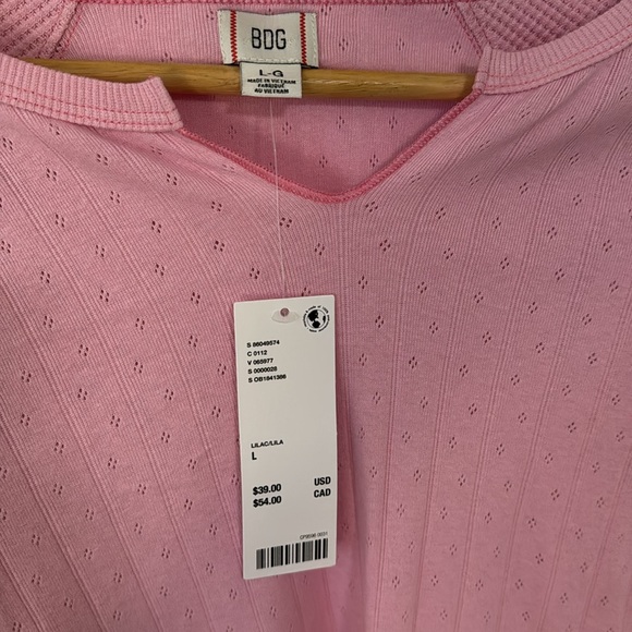 BDG from Urban Outfitters, Large, Pink, Mini and cropped baseball style tee - Picture 2 of 3